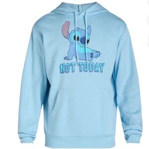 NWT Disney Men’s Stitch Graphic Print Hoodie “Not Today” Lilo & Stitch Small